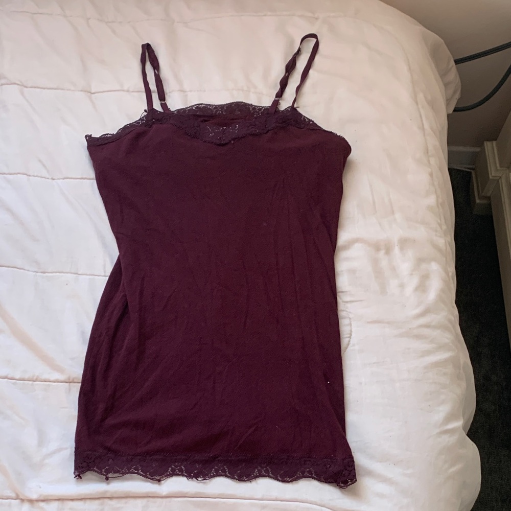 Heritage Deep Burgundy Purple Lace Cami